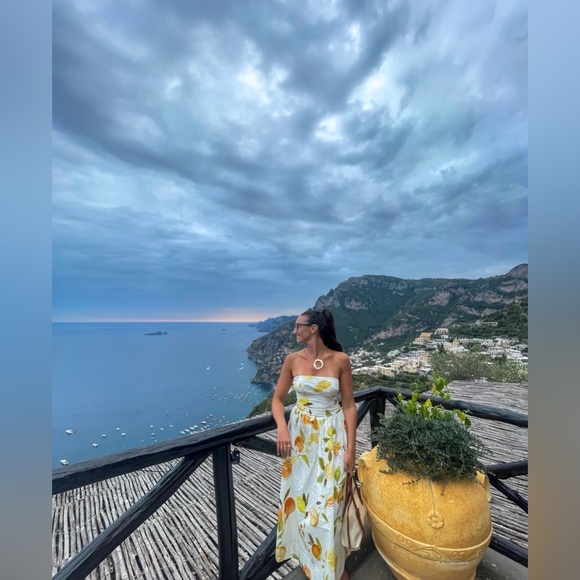 Fortunate One Golden Glow Maxi Dress Citrus Print - Picture 2 of 11